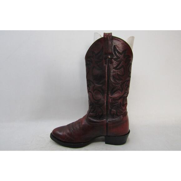 Ariat Mens Size 9.5 EE Distressed Red Leather Cowboy Western Boots main image 10